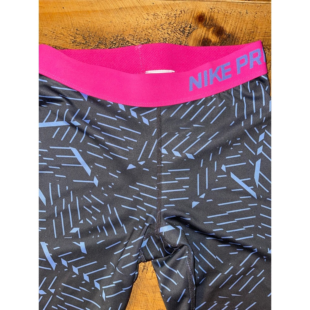 Womens Nike Pro Cropped Capril Soft Gray Pink Size S - Picture 3 of 6